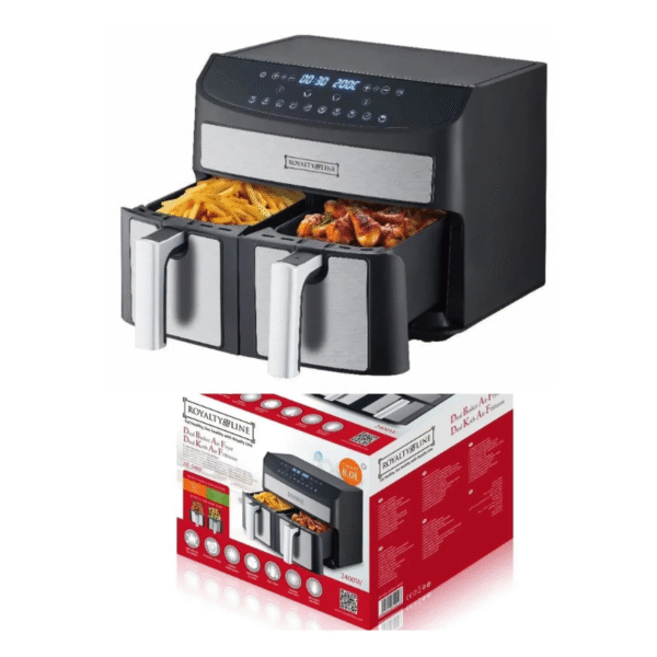 Royalty Line RL-AF5409: Friggitrice ad aria con doppio cestello – 2000W - immagine 2