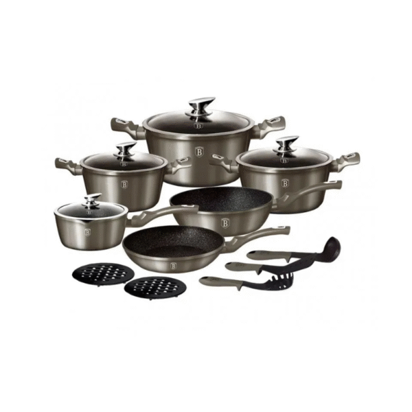 Set di pentole 15 pezzi – Metallic Line Carbon Edition